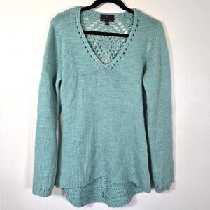 Fenn Wright Manson Sweater Women's L Turquoise Wool Alpaca Blend Romantic Boho